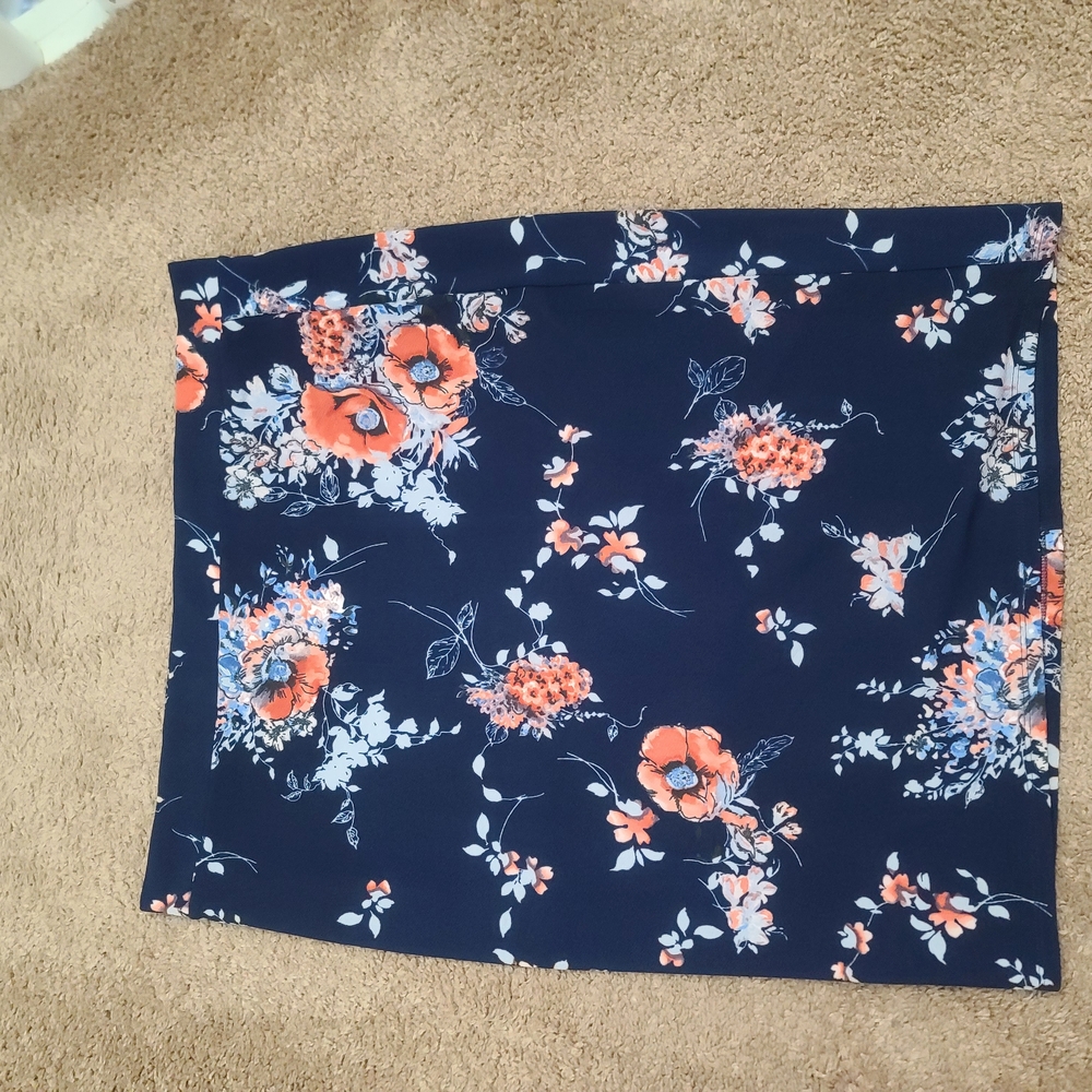 Floral Navy Blue Skirt